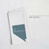 Nevada ’home’ state silhouette - Tea Towel / DarkSlateGray - Home Silhouette
