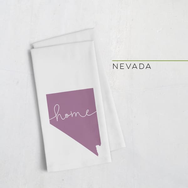 Nevada ’home’ state silhouette - Tea Towel / Plum - Home Silhouette