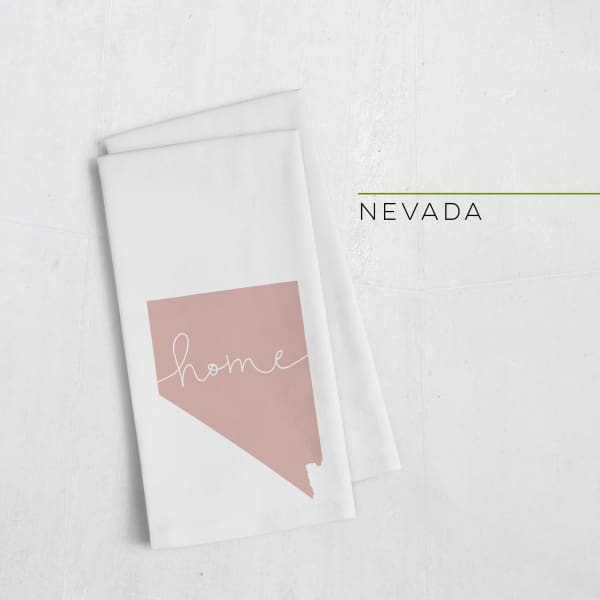 Nevada ’home’ state silhouette - Tea Towel / RosyBrown - Home Silhouette