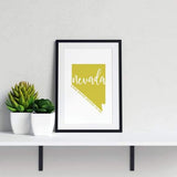 Nevada State Song | Home Means Nevada To Me - 5x7 Unframed Print / Khaki - State Song