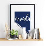 Nevada State Song | Home Means Nevada To Me - 5x7 Unframed Print / MidnightBlue - State Song