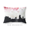 New Brunswick New Jersey geometric skyline - Pillow | Lumbar / Red - Geometric Skyline