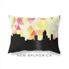 New Brunswick New Jersey geometric skyline - Pillow | Lumbar / Yellow - Geometric Skyline