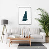 New Hampshire ’home’ state silhouette - 5x7 Unframed Print / DarkSlateGray - Home Silhouette