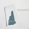 New Hampshire ’home’ state silhouette - Tea Towel / DarkSlateGray - Home Silhouette