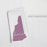 New Hampshire ’home’ state silhouette - Tea Towel / Purple - Home Silhouette