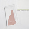 New Hampshire ’home’ state silhouette - Tea Towel / RosyBrown - Home Silhouette