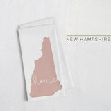 New Hampshire ’home’ state silhouette - Tea Towel / RosyBrown - Home Silhouette