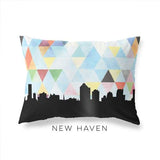 New Haven Connecticut geometric skyline - Pillow | Lumbar / LightSkyBlue - Geometric Skyline