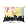 New Haven Connecticut geometric skyline - Pillow | Lumbar / Yellow - Geometric Skyline