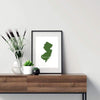 New Jersey ’home’ state silhouette - 5x7 Unframed Print / DarkGreen - Home Silhouette