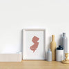 New Jersey ’home’ state silhouette - 5x7 Unframed Print / RosyBrown - Home Silhouette