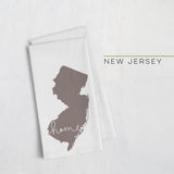 New Jersey ’home’ state silhouette - Tea Towel / Brown - Home Silhouette