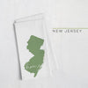 New Jersey ’home’ state silhouette - Tea Towel / DarkGreen - Home Silhouette