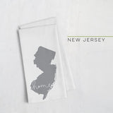 New Jersey ’home’ state silhouette - Tea Towel / Grey - Home Silhouette