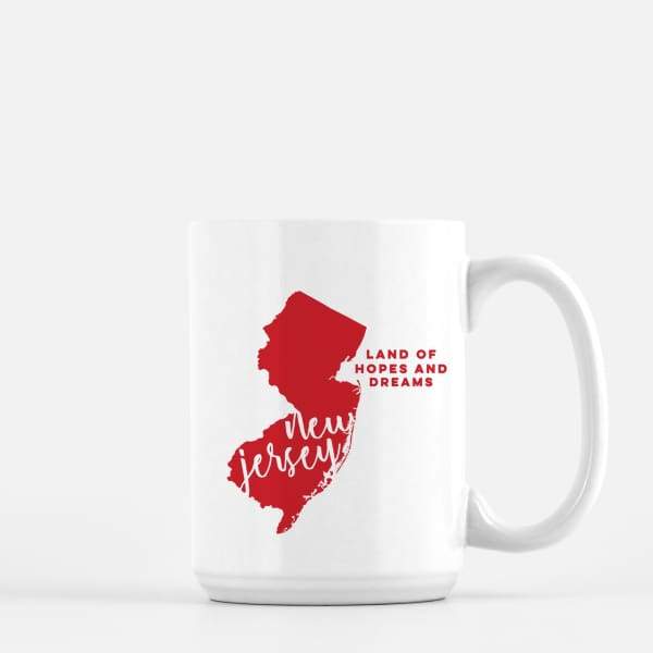 New Jersey State Song | Land of Hopes and Dreams - Mug | 15 oz / Red - State Song