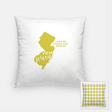 New Jersey State Song | Land of Hopes and Dreams - Pillow | Square / Khaki - State Song