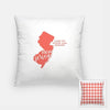 New Jersey State Song | Land of Hopes and Dreams - Pillow | Square / Salmon - State Song