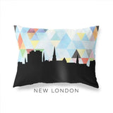 New London Connecticut geometric skyline - Pillow | Lumbar / LightSkyBlue - Geometric Skyline