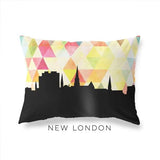 New London Connecticut geometric skyline - Pillow | Lumbar / Yellow - Geometric Skyline