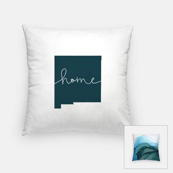 New Mexico ’home’ state silhouette - Pillow | Square / DarkSlateGray - Home Silhouette