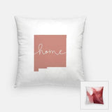 New Mexico ’home’ state silhouette - Pillow | Square / RosyBrown - Home Silhouette