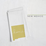 New Mexico ’home’ state silhouette - Tea Towel / GoldenRod - Home Silhouette