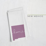 New Mexico ’home’ state silhouette - Tea Towel / Purple - Home Silhouette