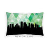 New Orleans Louisiana geometric skyline - 5x7 Unframed Print / Green - Geometric Skyline