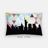 New York New York geometric skyline - Pillow | Lumbar / LightSkyBlue - Geometric Skyline