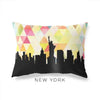 New York New York geometric skyline - Pillow | Lumbar / Yellow - Geometric Skyline