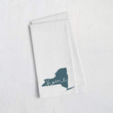 New York ’home’ state silhouette - Tea Towel / DarkGreen - Home Silhouette