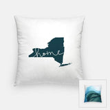 New York ’home’ state silhouette - Pillow | Square / DarkSlateGray - Home Silhouette
