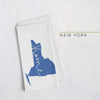 New York ’home’ state silhouette - Tea Towel / DarkBlue - Home Silhouette