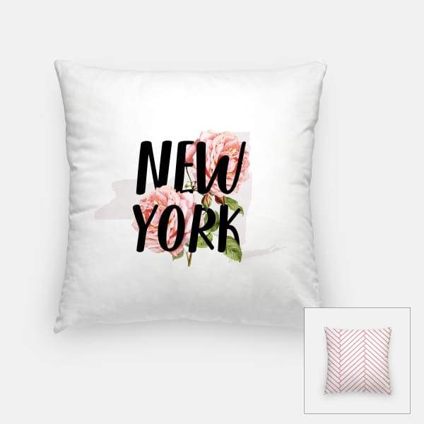 New York state flower | Rose - Pillow | Square - State Flower