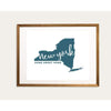 New York State Song | Home Sweet Home - 5x7 Unframed Print / Teal - State Song