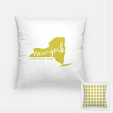 New York State Song | Home Sweet Home - Pillow | Square / Khaki - State Song
