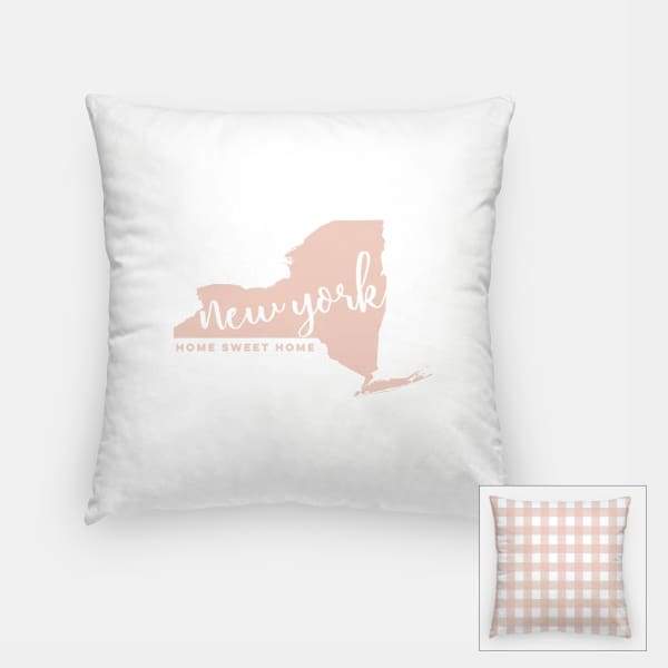 New York State Song | Home Sweet Home - Pillow | Square / MistyRose - State Song