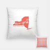 New York State Song | Home Sweet Home - Pillow | Square / Salmon - State Song