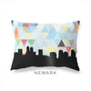 Newark New Jersey geometric skyline - Pillow | Lumbar / LightSkyBlue - Geometric Skyline