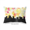 Newark New Jersey geometric skyline - Pillow | Lumbar / Yellow - Geometric Skyline