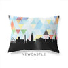 Newcastle England geometric skyline - Pillow | Lumbar / LightSkyBlue - Geometric Skyline