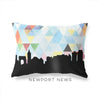 Newport News Virginia geometric skyline - Pillow | Lumbar / LightSkyBlue - Geometric Skyline
