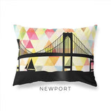 Newport Rhode Island geometric skyline - Pillow | Lumbar / Yellow - Geometric Skyline