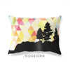 Norfork Arkansas geometric skyline - Pillow | Lumbar / Yellow - Geometric Skyline