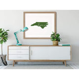North Carolina ’home’ state silhouette - 5x7 Unframed Print / DarkGreen - Home Silhouette