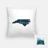 North Carolina ’home’ state silhouette - Pillow | Square / DarkSlateGray - Home Silhouette