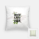 North Carolina state flower | Dogwood - Pillow | Square - State Flower