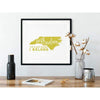 North Carolina State Song | The Place Where I Belong - 5x7 Unframed Print / Khaki - State Song