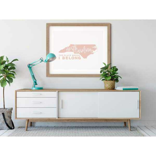 North Carolina State Song | The Place Where I Belong - 5x7 Unframed Print / MistyRose - State Song